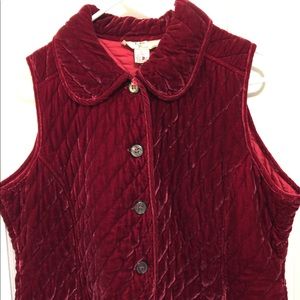 Quilted velvet rock roll vest